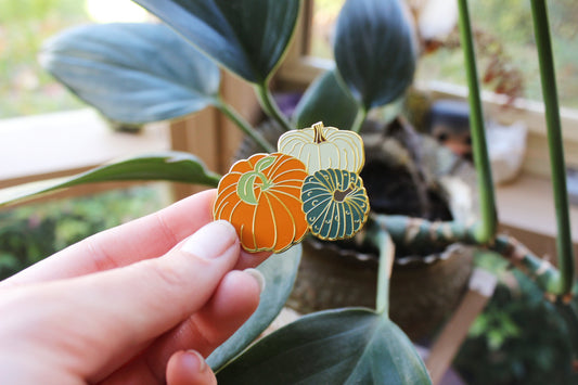Pumpkin Enamel Pin | The Hobfolk