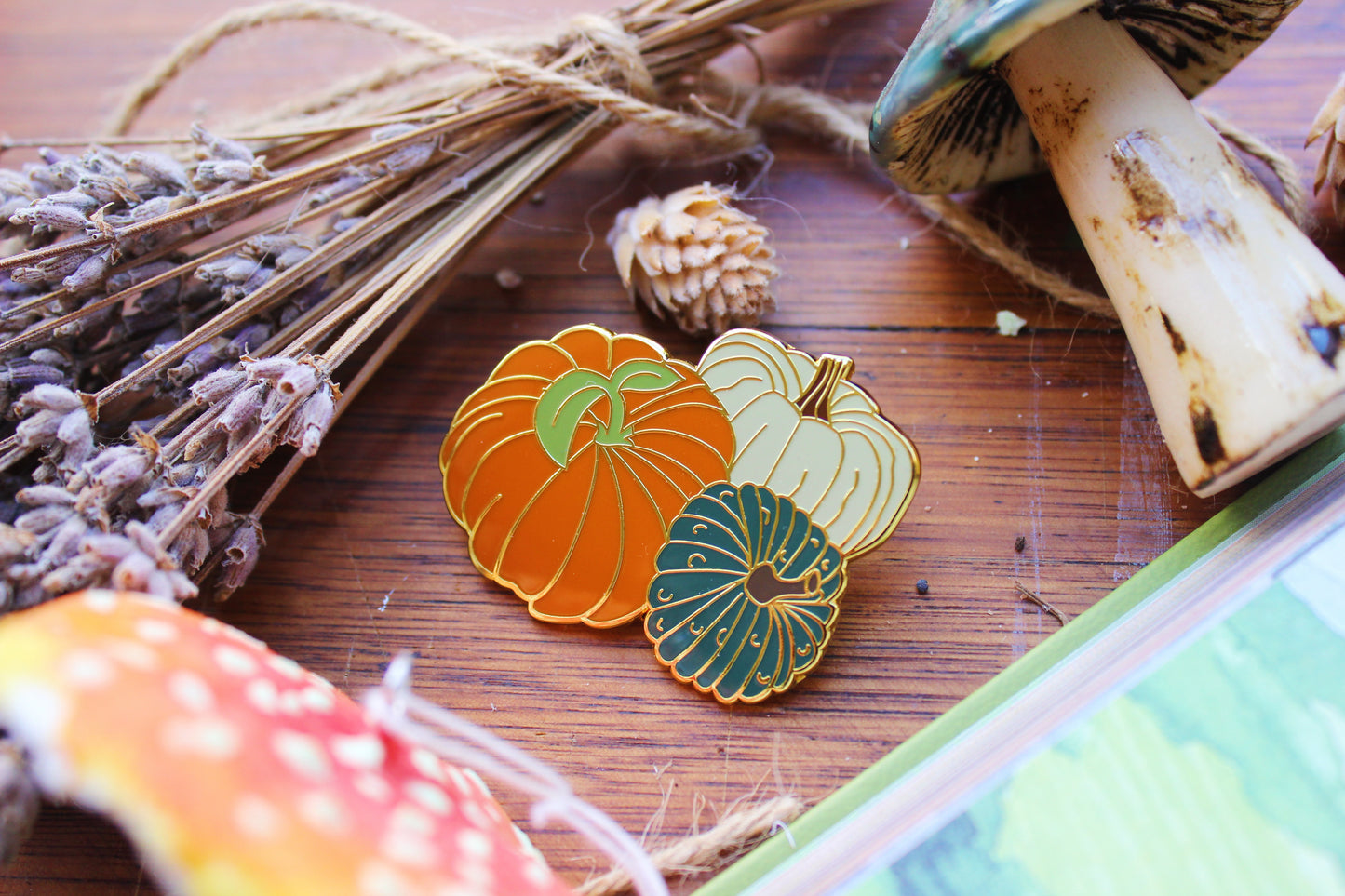 Pumpkin Enamel Pin | The Hobfolk