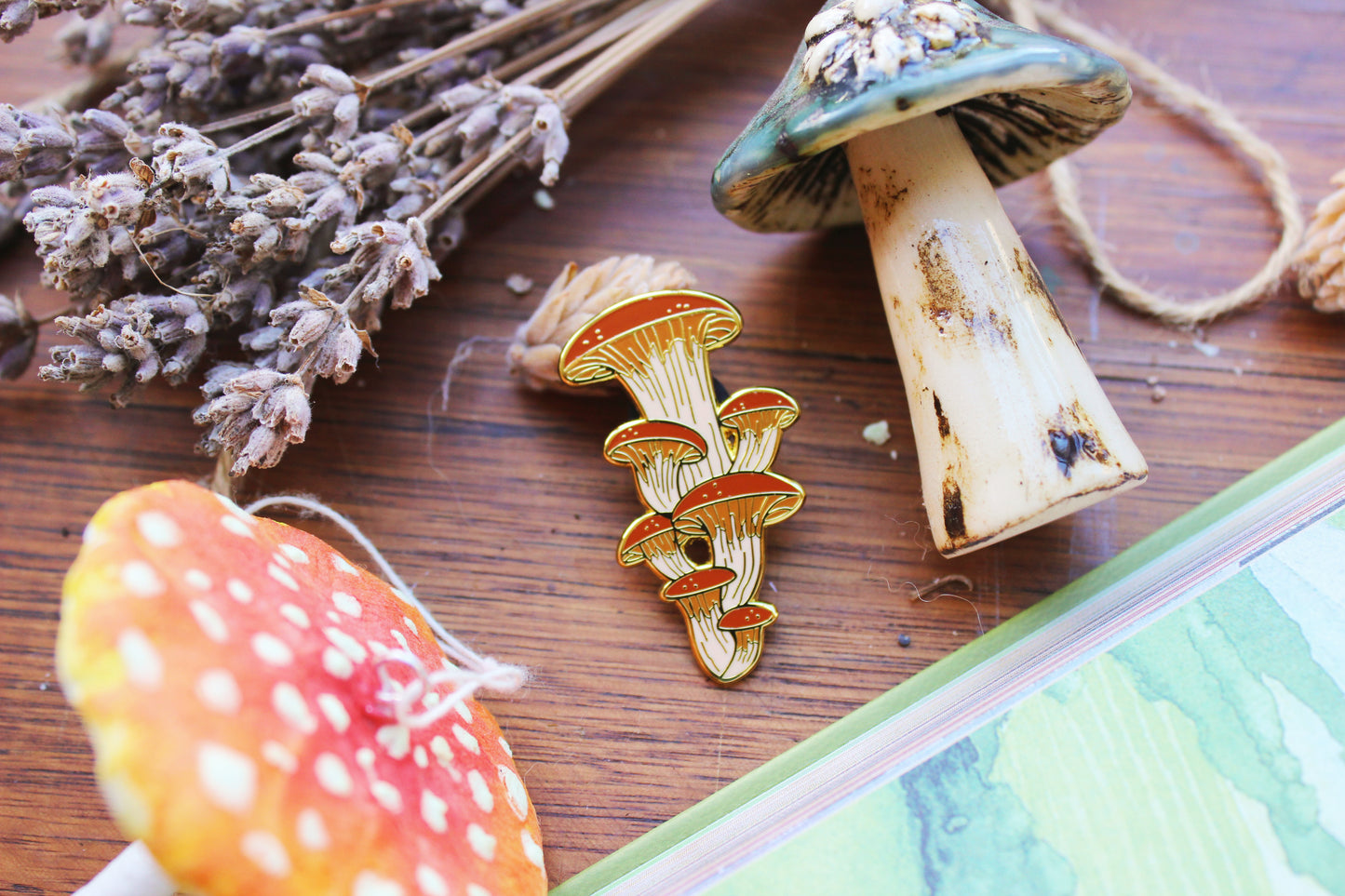 Mushroom Enamel Pin | The Hobfolk