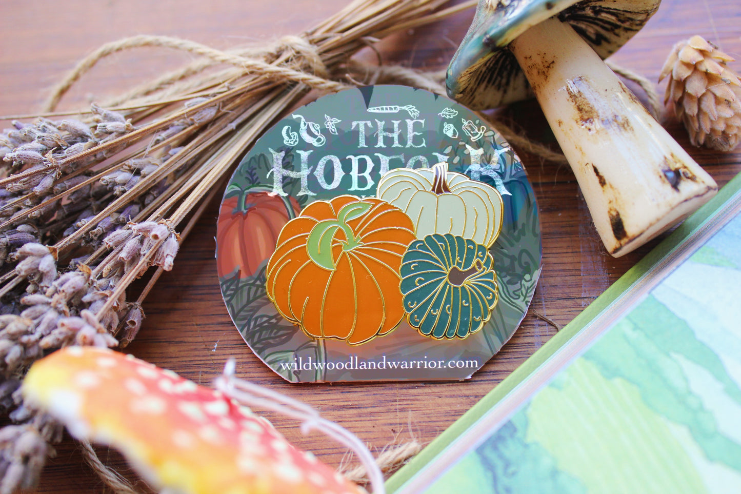 Pumpkin Enamel Pin | The Hobfolk