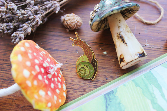 Snail Enamel Pin | The Hobfolk