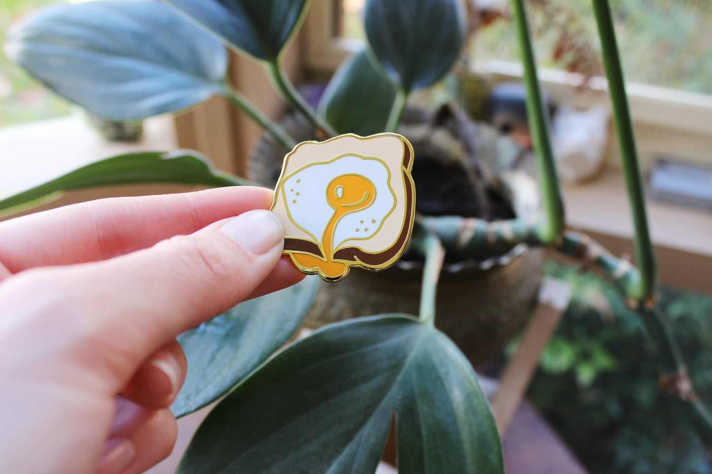 Egg on Toast Enamel Pin | The Hobfolk