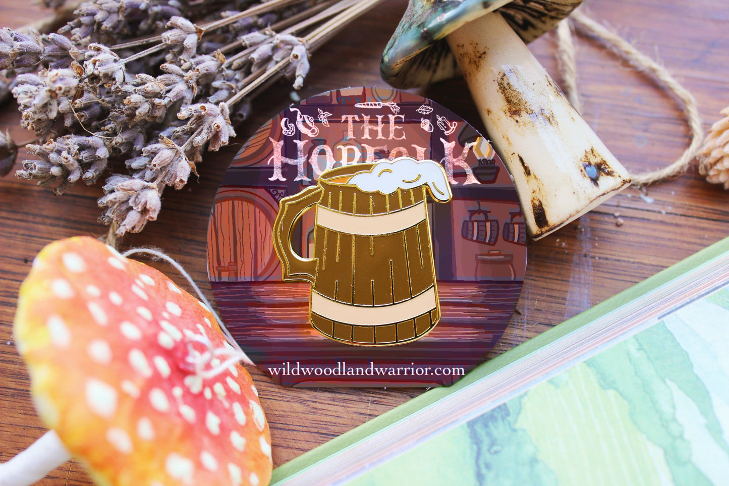 Pint Enamel Pin | The Hobfolk