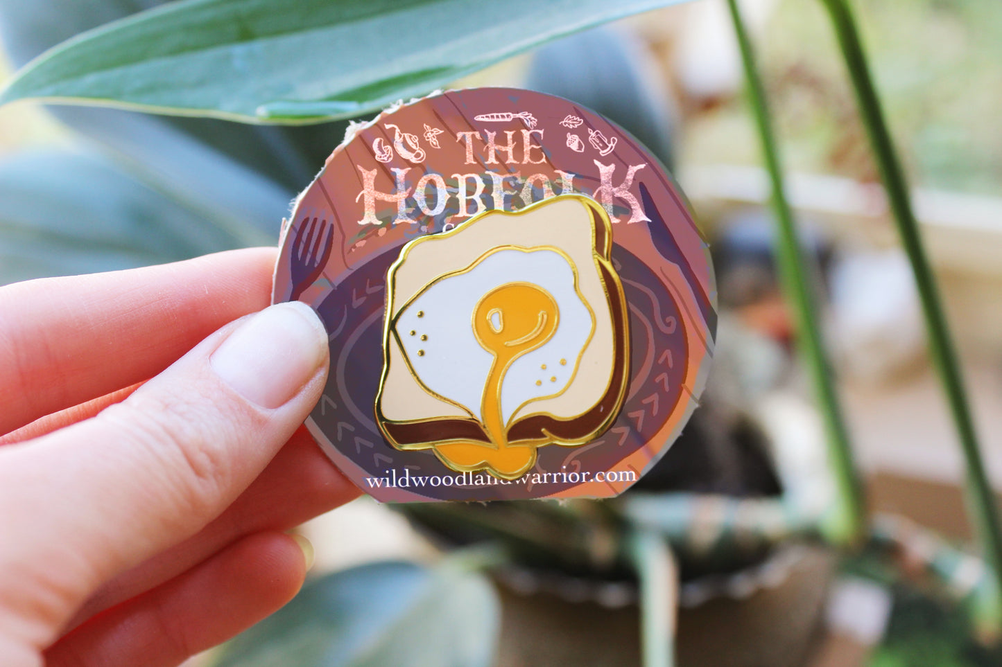 Egg on Toast Enamel Pin | The Hobfolk