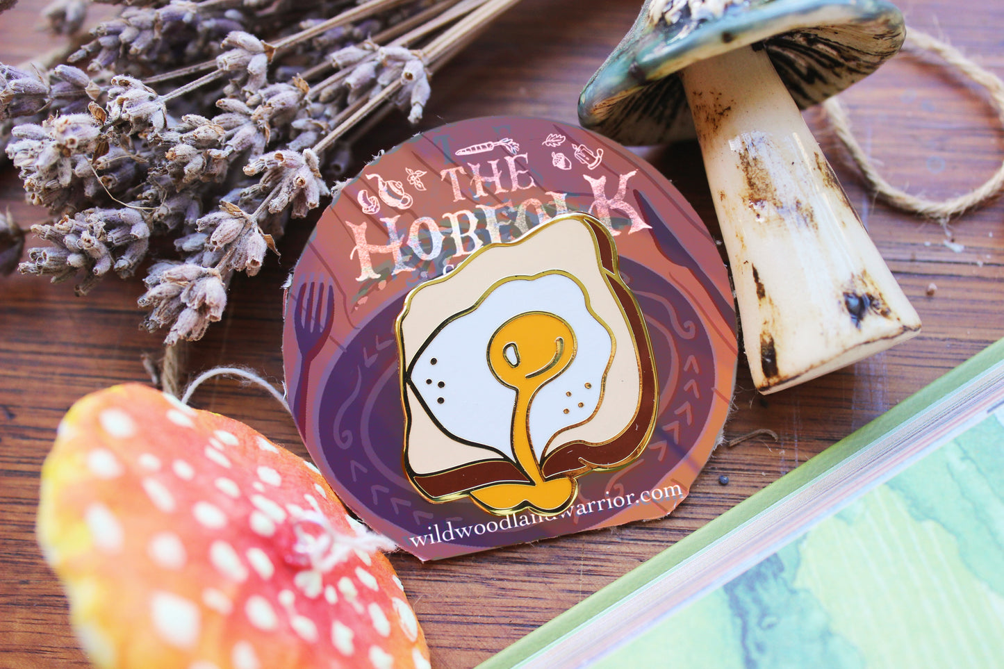 Egg on Toast Enamel Pin | The Hobfolk