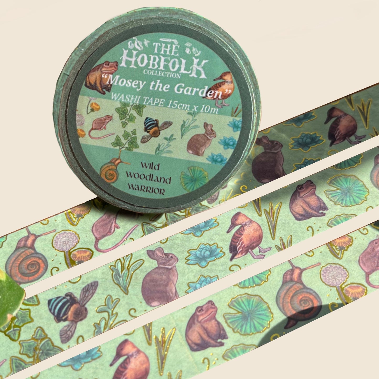 Mosey the Garden - The HobFolk Washi Tape Gold Foil