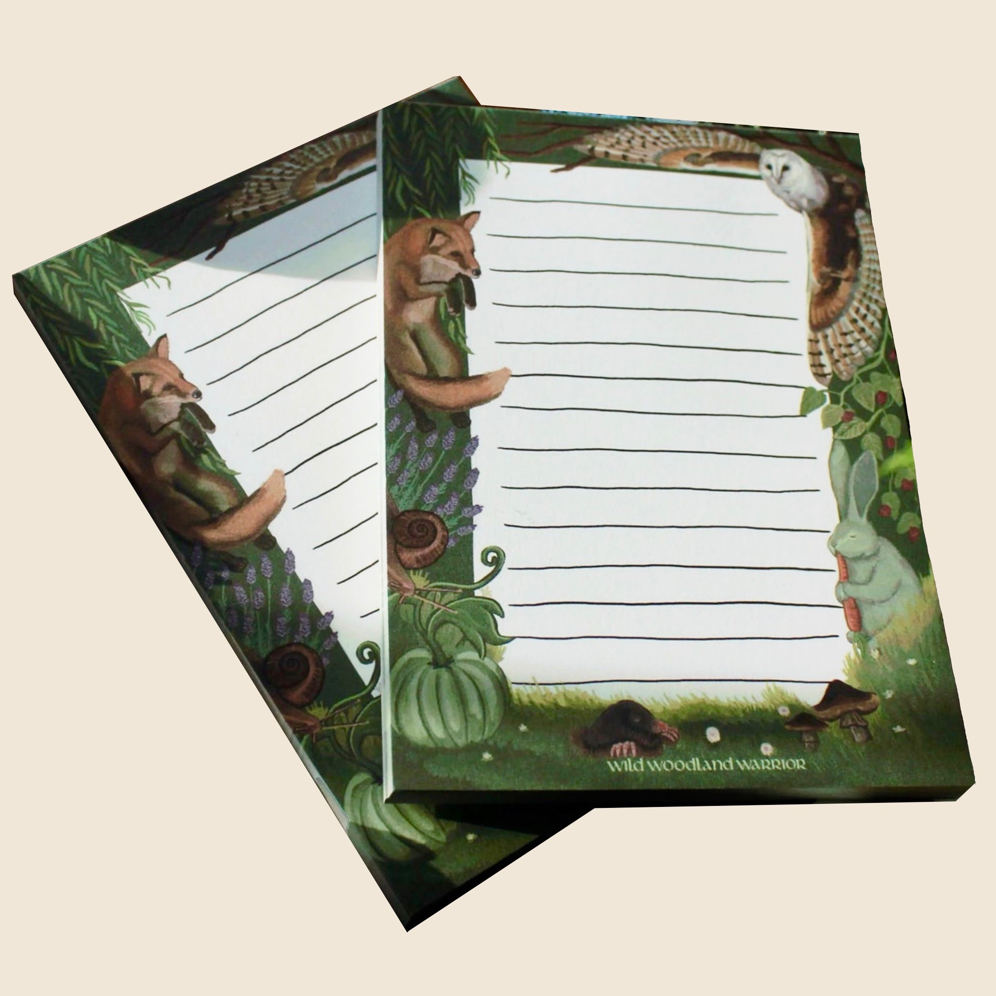 Mosey the Garden Notepad - The Hobfolk – Wild Woodland Warrior