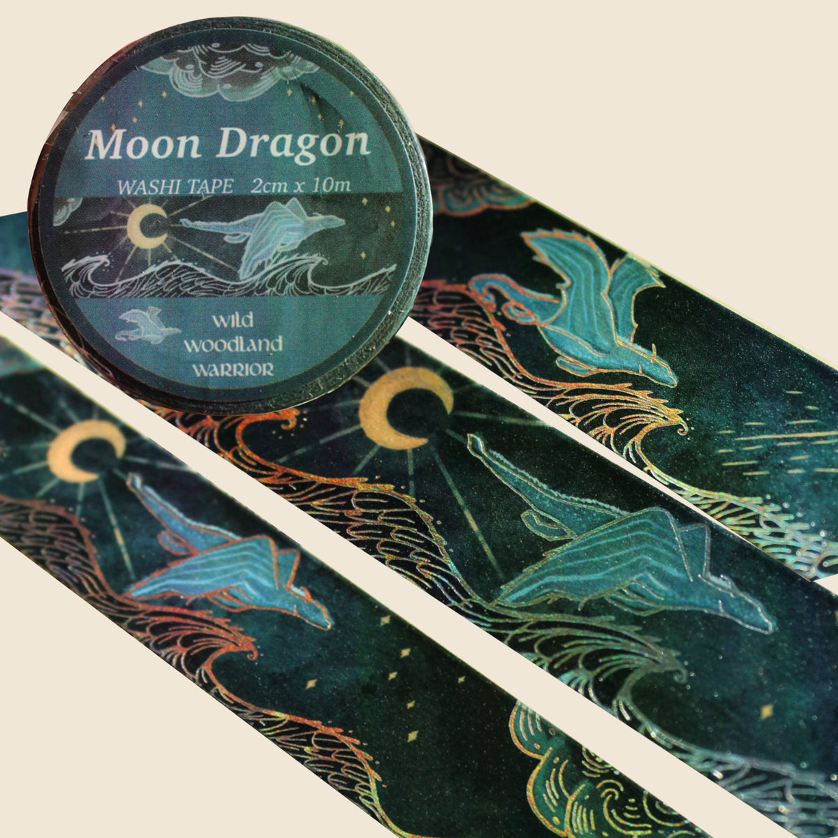 Moon Dragon - Festival of Dragons Washi Tape Silver Foil