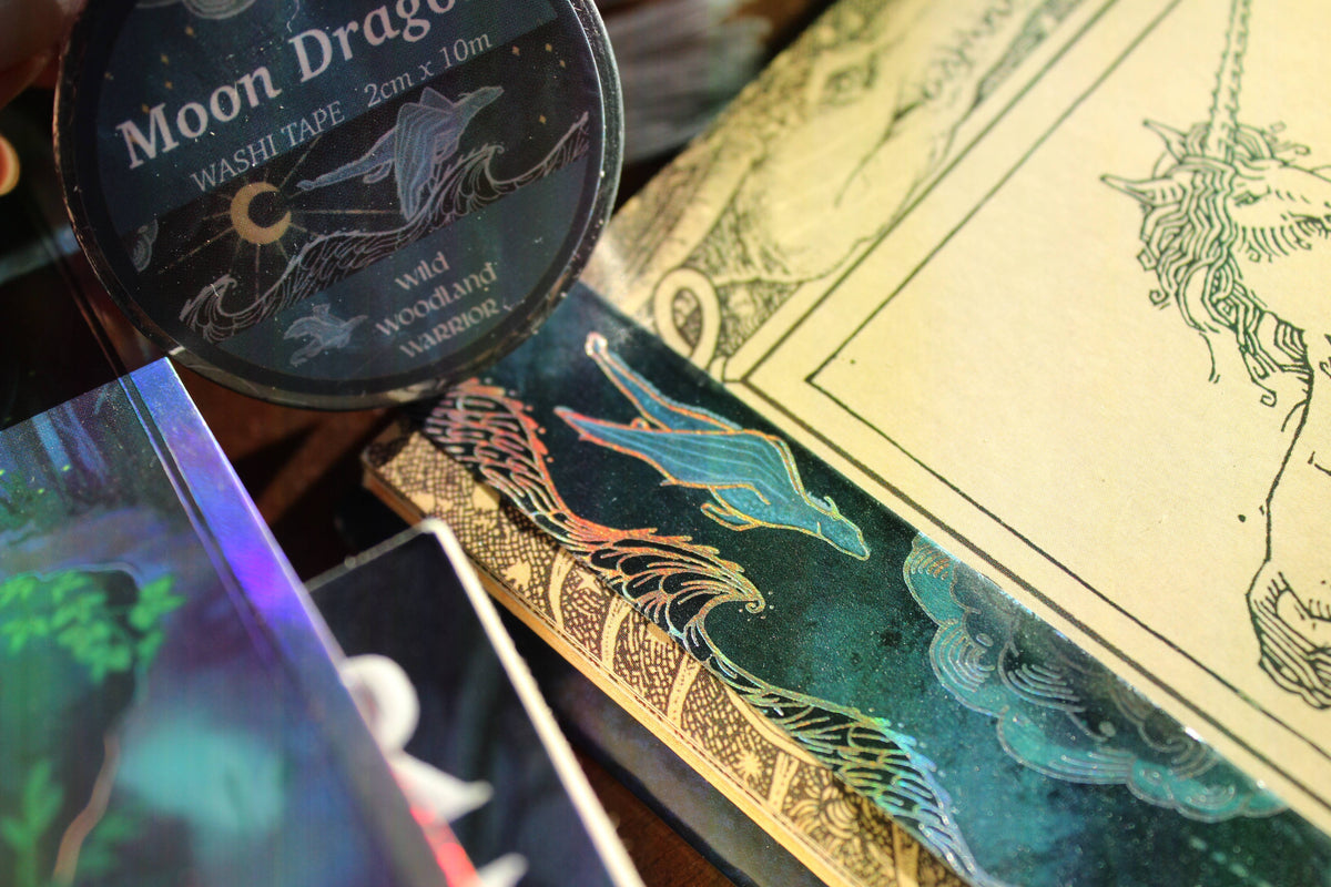 Moon Dragon - Festival of Dragons Washi Tape Silver Foil