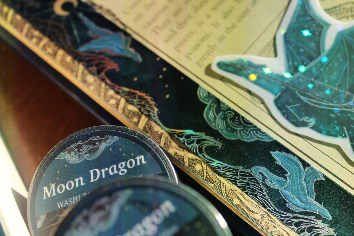 Moon Dragon - Festival of Dragons Washi Tape Silver Foil