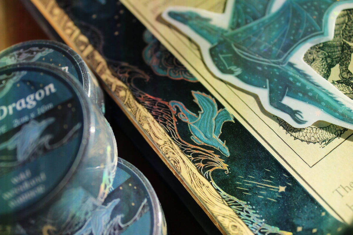 Moon Dragon - Festival of Dragons Washi Tape Silver Foil