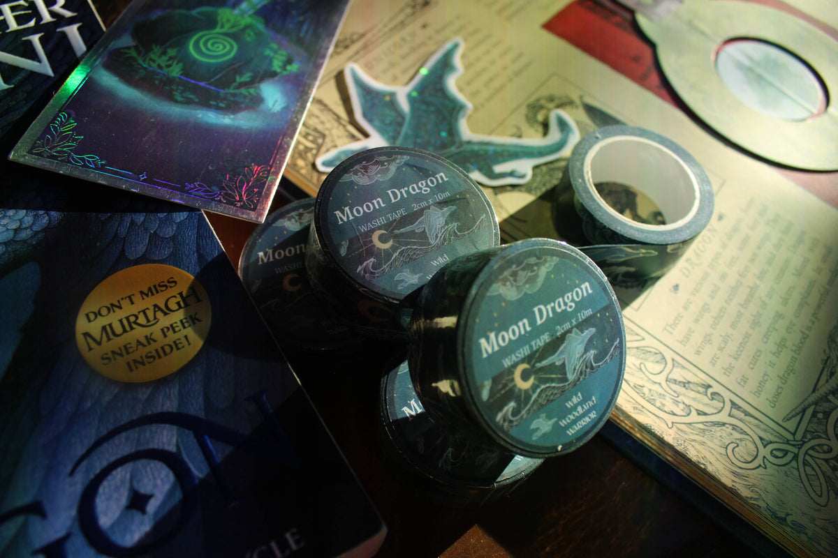 Moon Dragon - Festival of Dragons Washi Tape Silver Foil