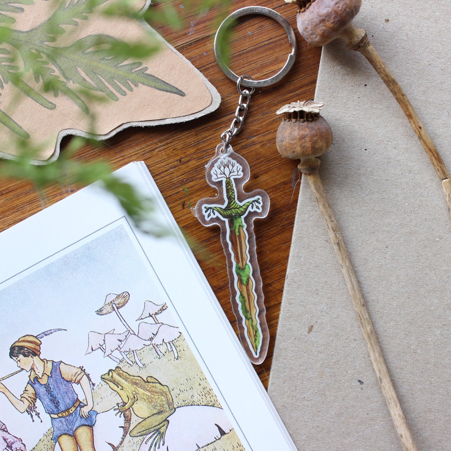 Tree Sword Keyring