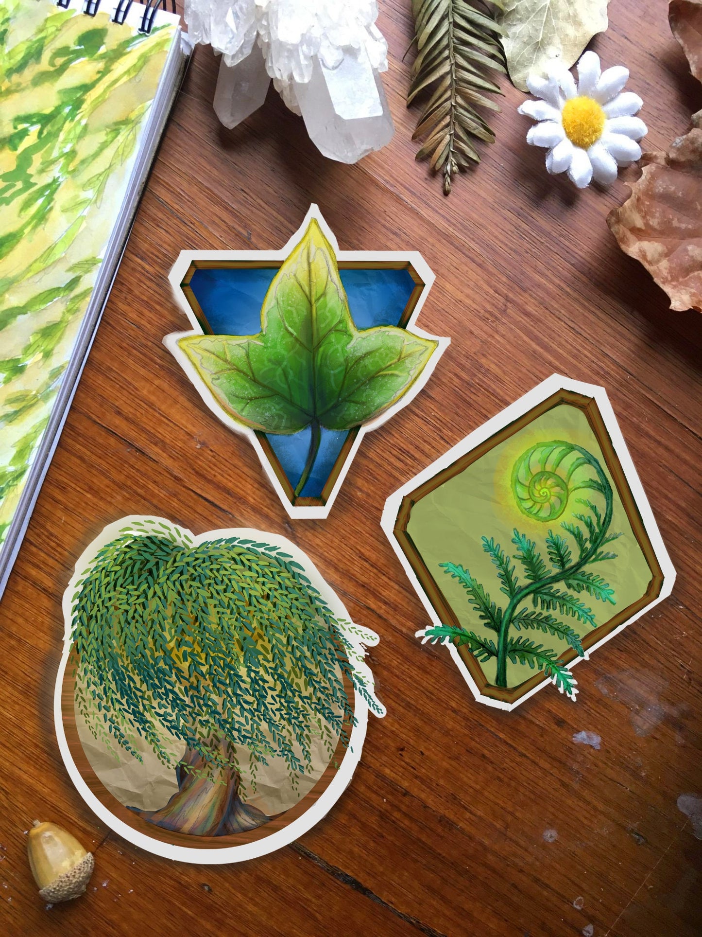 Transparent Window Plant Stickers