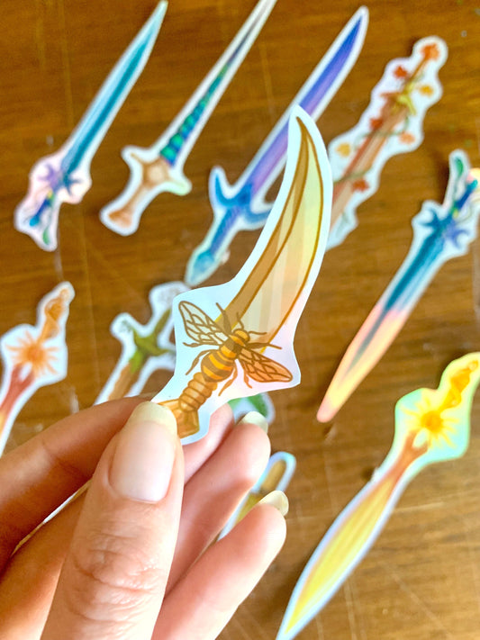 Holographic Sword Stickers