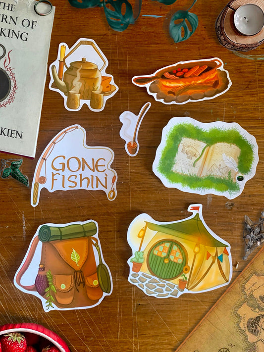 Hobbitcore *camping edition* Stickers