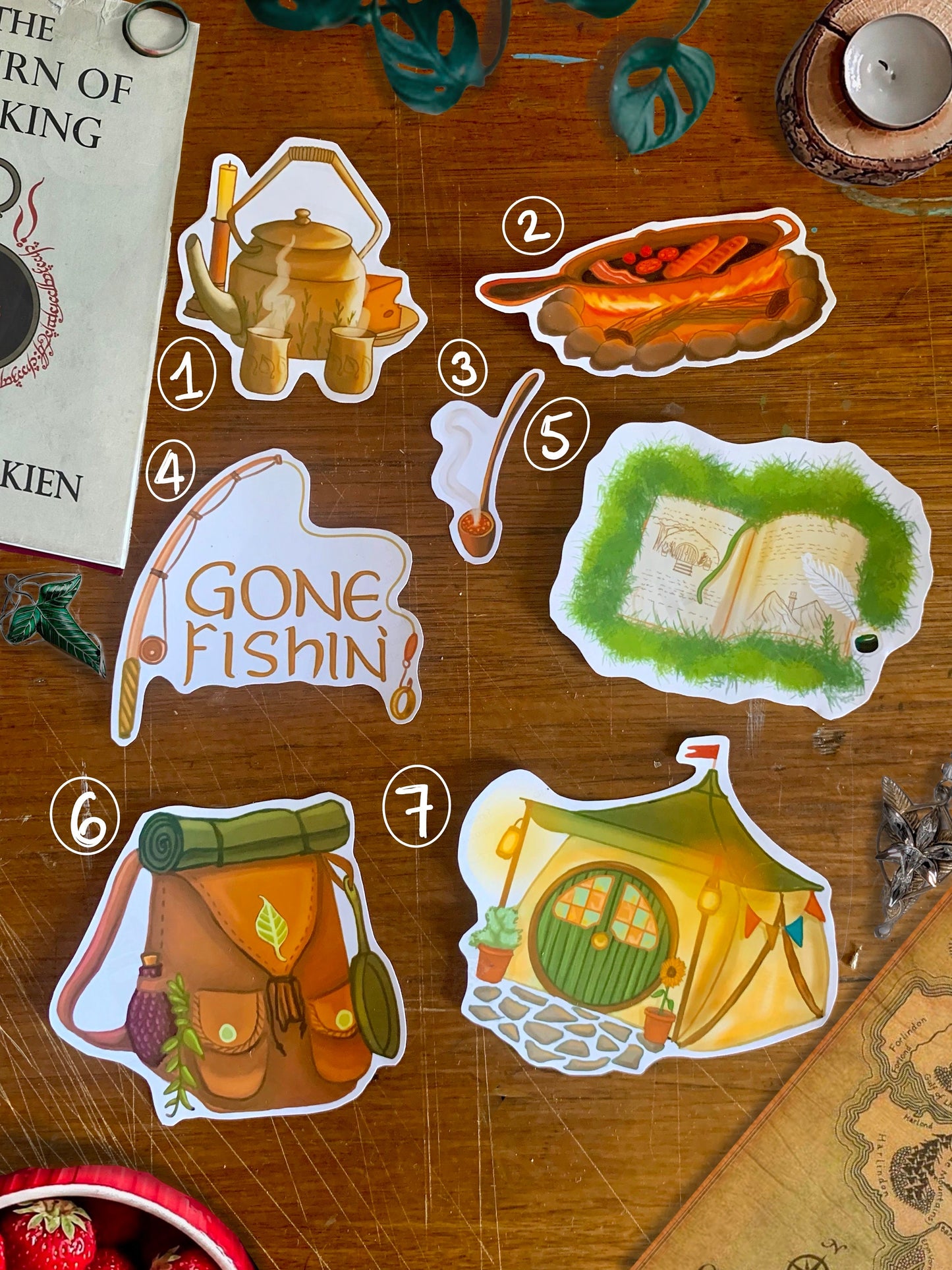 Hobbitcore *camping edition* Stickers