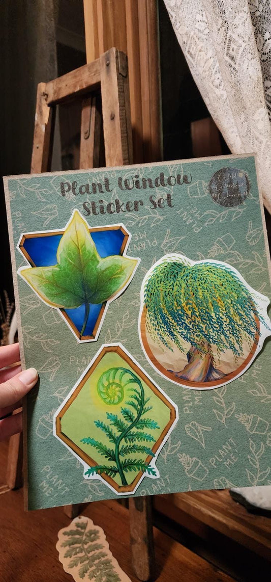 Transparent Window Plant Stickers